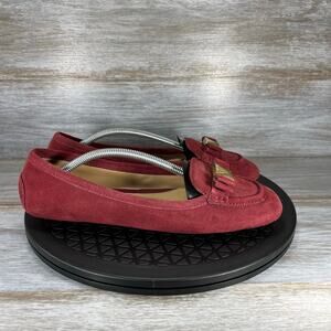 Michael Kors Women’s Caroline Burgundy Suede Moccasin Loafers Size 8 M